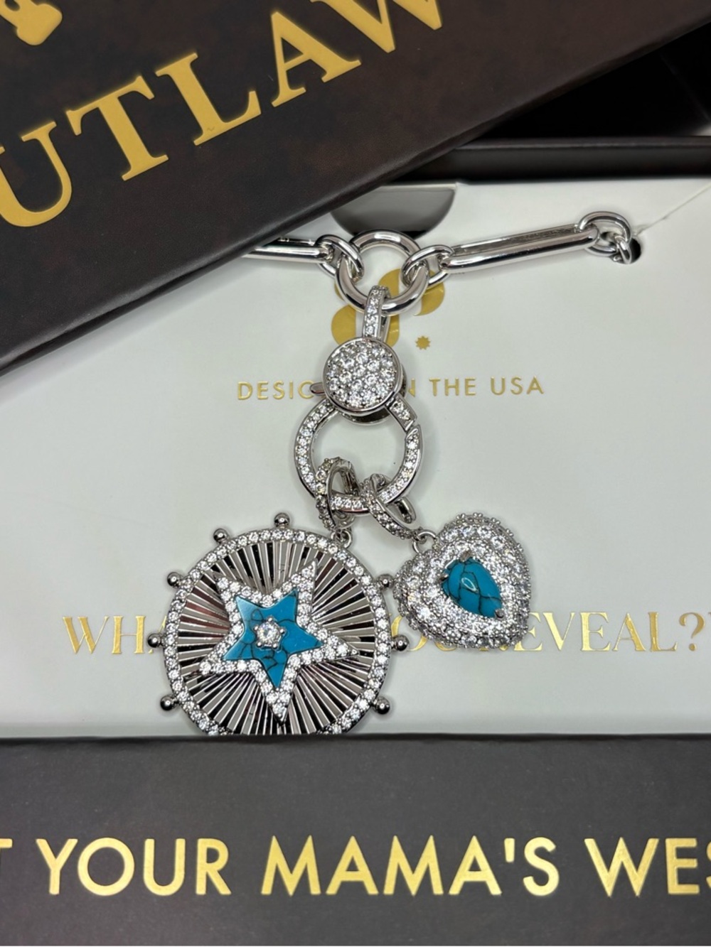 Bomb Party Outlaw Necklace Don't Touch The Assets Rhodium